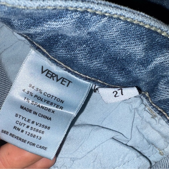 Light Blue Women's Straight Leg Jeans - Picture 5 of 5